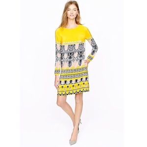 J. Crew Silk Jules Dress In Scroll Print